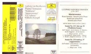 Beethoven:"Waldstein" Sonata [Audio Cassette] Kempff,Wilhelm