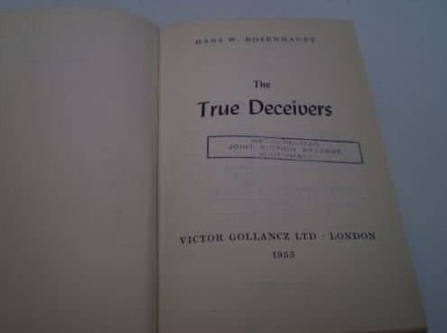 The true deceivers Rosenhaupt, Hans Wilhelm by null