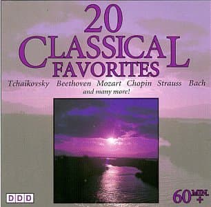 20 Classical Favorites [Audio CD] Tchaikovsky, Pyotr Il'yich; Beethoven, Ludwig van; Mozart, Wolfgang Amadeus; Chopin, Frederic; Strauss, Richard [1]; Bach, Johann Sebastian; Rossini, Gioachino; Bizet, Georges; Vivaldi, Antonio; Handel, George Frederick; Dvorak, Antonin; Gounod, Charles; Pachelbel, Johann; Wagner, Richard [Classical]; Vladimir Petroschoff; Maurice F. Hentschel; Henry Adolph; Loic Bertrand; Alberto Lizzio; Francesco Macci; Frank Shipway; Alexander von Pitamic; Alexander Von Pitamic; Bernhard G�ller; Bystrik Rezucha; Berlin Festival Orchestra; Pretoria Philharmonic Orchestra; Berlin Radio Symphony Orchestra; RSO Berlin; Baroque Festival Orchestra; London Festival Orchestra and Chorus; Royal Philharmonic Orchestra; Southwest Studio Orchestra; Stuttgart Chamber Orchestra; Slovak National Philharmonic Orchestra; Philharmonia Slavonica; Sandor Czech Ensemble; Camerata Academica Salzburg; Christiane Jaccottet; Dubravka Tomsic; Marian Pivka and Peter Schmalfuss by null
