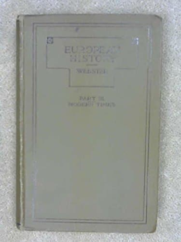 Readings in Modern European History [Hardcover] Hutton Webster by null