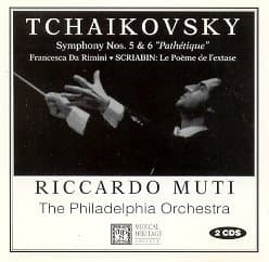 Tchaikovsky: Symphonies Nos. 5 & 6 'Pathetique'; Francesca Da Rimini / Scriabin: La poeme de l'extase [Audio CD] Pyotr Il'yich Tchaikovsky; Alexander Scriabin; Riccardo Muti and Philadelphia Orchestra by null