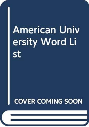 American University Word List [Paperback] Jean Praninskas by null