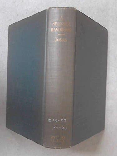 A Spenser handbook [Hardcover] JONES, H.S.V. by null