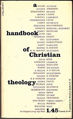 A Handbook of Christian Theology by Meridian Books (1958-05-03) [Mass Market Paperback] unknown author by null