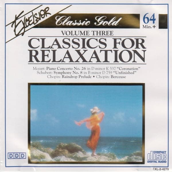 Excelsior: Classics for Relaxation Volume Three [Audio CD] Mozart, Shubert, Schumann, Smetana, Siebelius, Tchaikovsky, Chopin, Mendelssohn, Liszt, Saint-Saens; Alberto Lizzio, Anton Nanut, Alfred Scholz, Bala Kiss; Svetlana Stanceva, Elisabeth Ganter, Peter Schmalfuss, Ida Cernicka, Helene Gal, Joachim Dorfmuller and Mozart Festival Orchestra, Radio Symphony Orchestra Ljubljana, London Symphony Orchestra, Philharmonic Festival Orchestra, Chamber Orchestra Conrad von der Gotz, Hungarian Symphony Orchestra by null