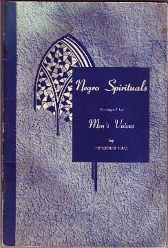 Negro Spirituals Arranged for Men's Voices. [Paperback] Hall, Frederick. by null