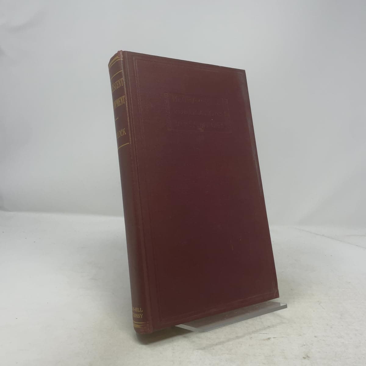 ADOLESCENT DEVELOPMENT. [Hardcover] Hurlock, Elizabeth B. by null
