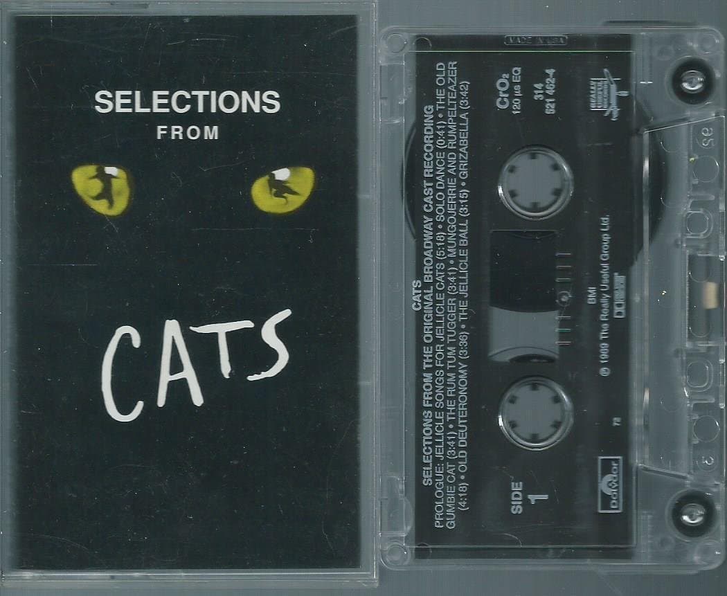 Selections From Cats (1982 Original Broadway Cast) [Audio Cassette] Lloyd Webber, Andrew; Eliot, T. S.; Nunn, Trevor and Stilgoe, Richard by null