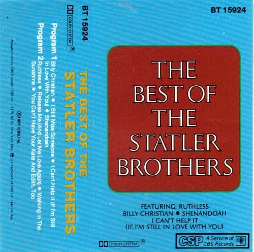 The Best of The Statler Brothers [Audio Cassette] The Statler Brothers