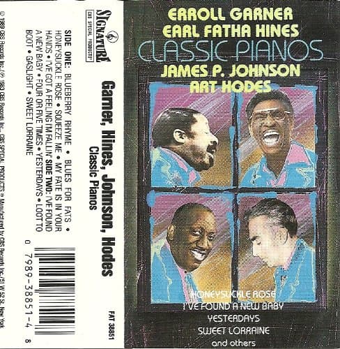 Classic Pianos [Audio Cassette] Garner; Hines and Johnson by null