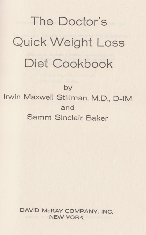 The Doctor's Quick Weight Loss Diet Cookbook, [Hardcover] stillman, irwin by null