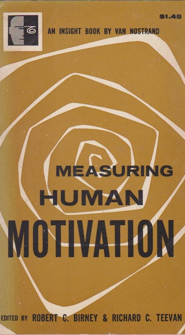 Measuring Human Motivation (Insight Books) [Paperback] birney, robert by null