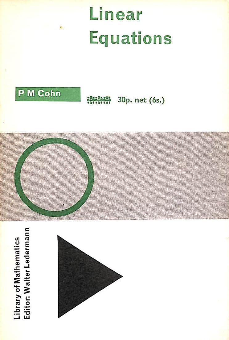 Linear Equations [Paperback] Cohn, P.M. by null