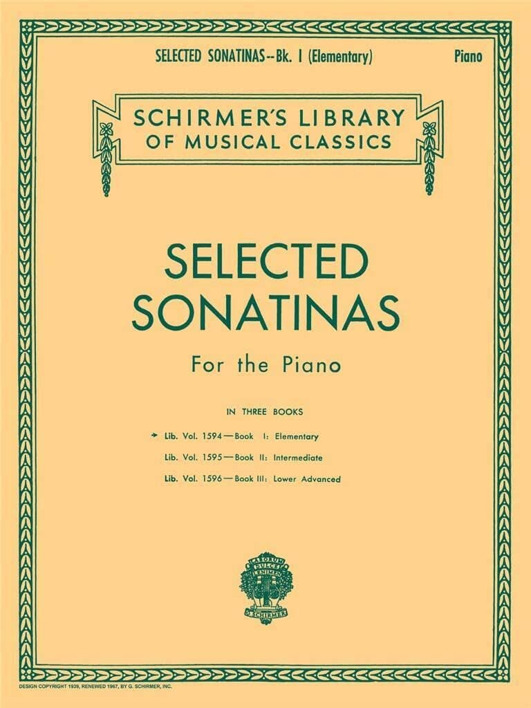 Selected Sonatinas - Book 1: Elementary: Schirmer Library of Classics Volume 1594 Easy Piano Solo (Schirmer's Library of Musical Classics) [Paperback] VARIOUS by null