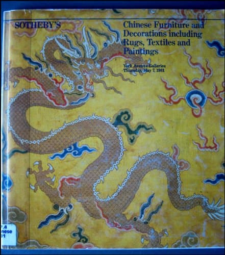 Sotheby's Chinese Furniture and Decorations Including Rugs, Textiles and Paintings May 7 1981 [Paperback] Sotheby and Co by null