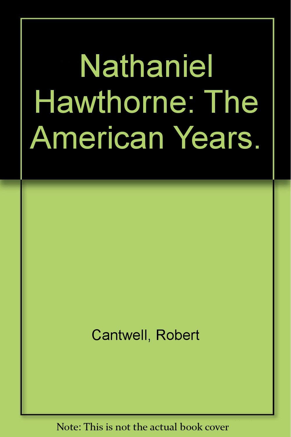 Nathaniel Hawthorne: The American Years. Cantwell, Robert by null