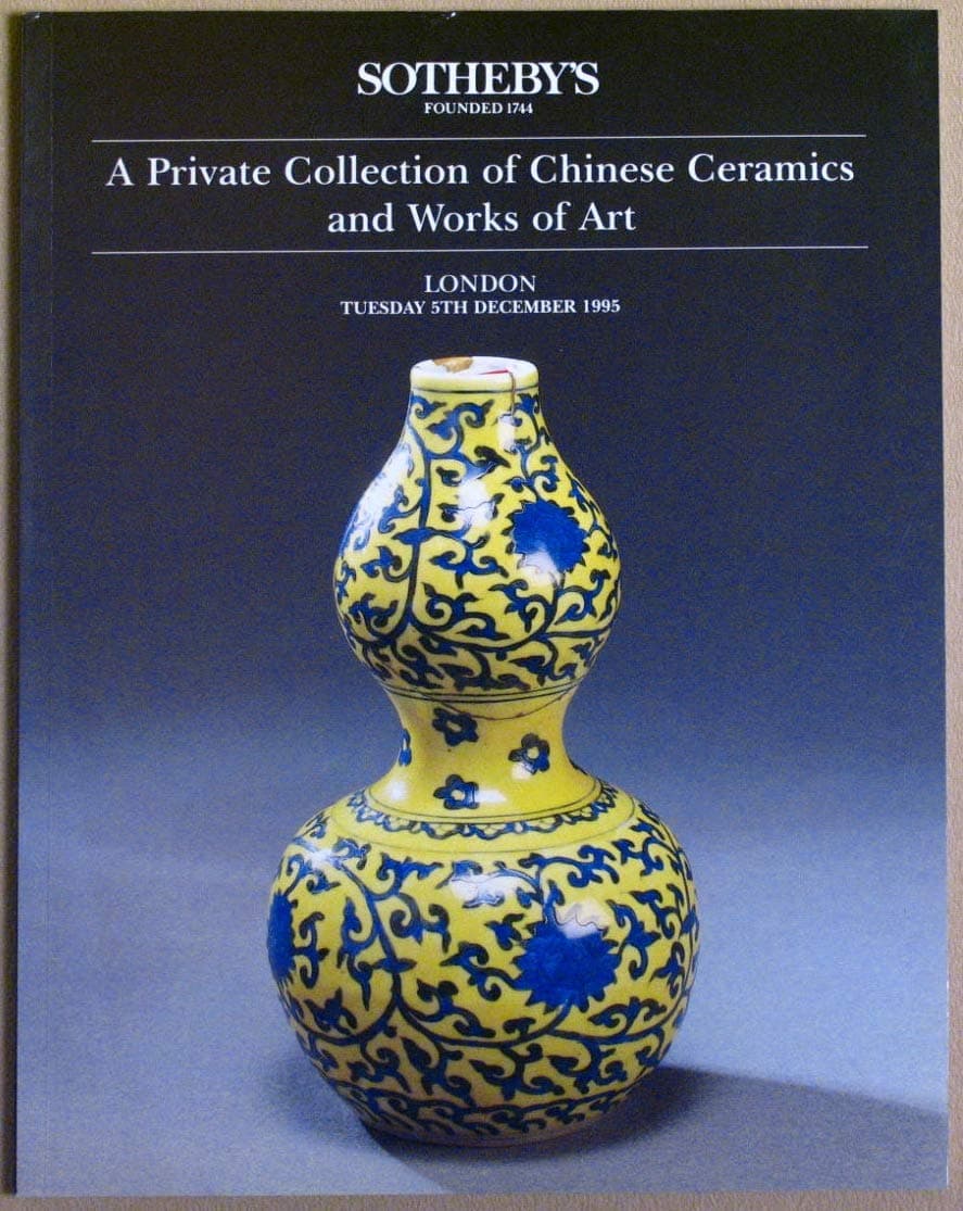A Private Collection of Chinese Ceramics and Works of Art - Sotheby�s London Tuesday 5th December 1995 [Paperback] Sotheby's by null