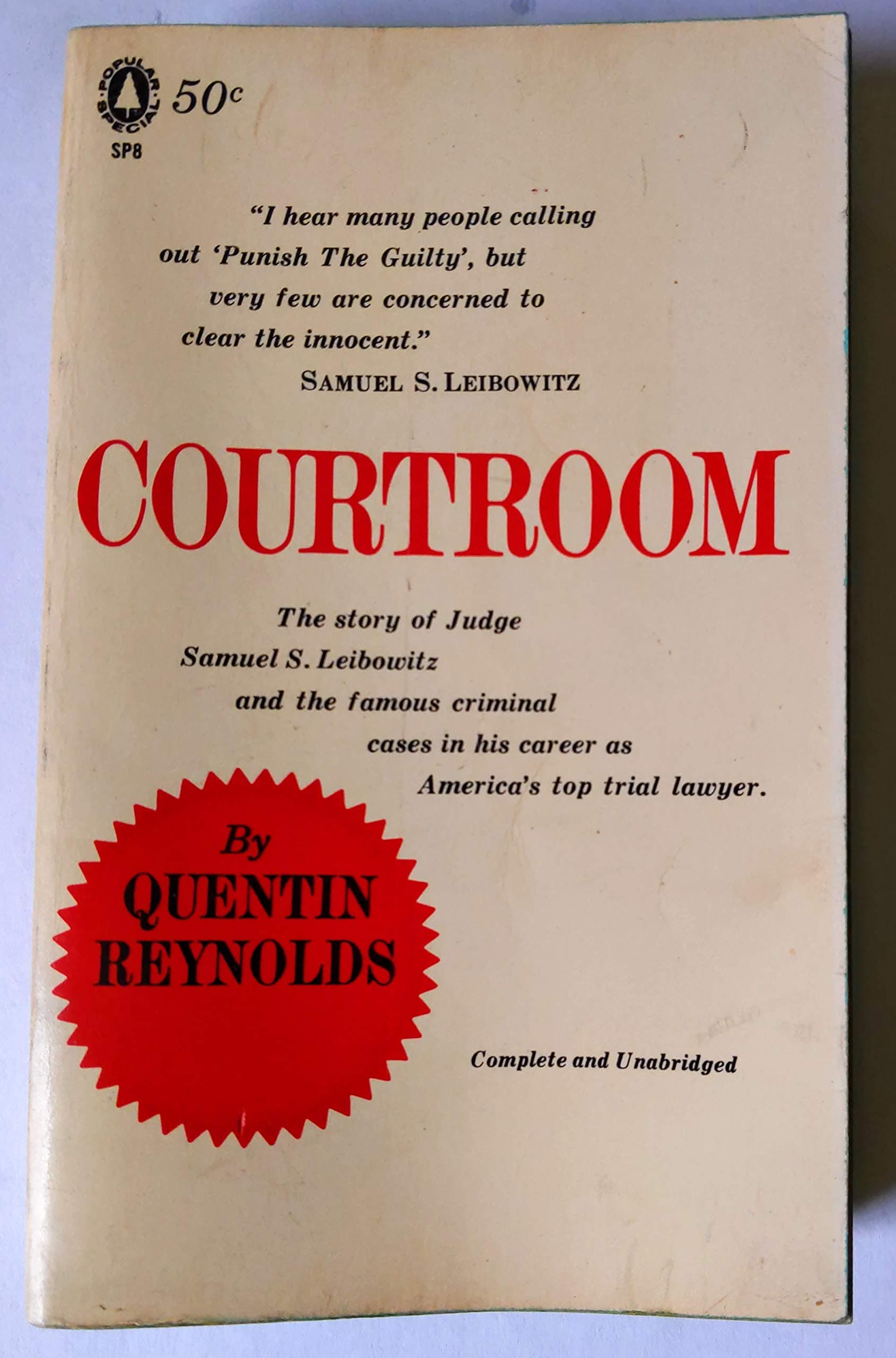 Courtroom [Mass Market Paperback] Reynolds, Quentin by null
