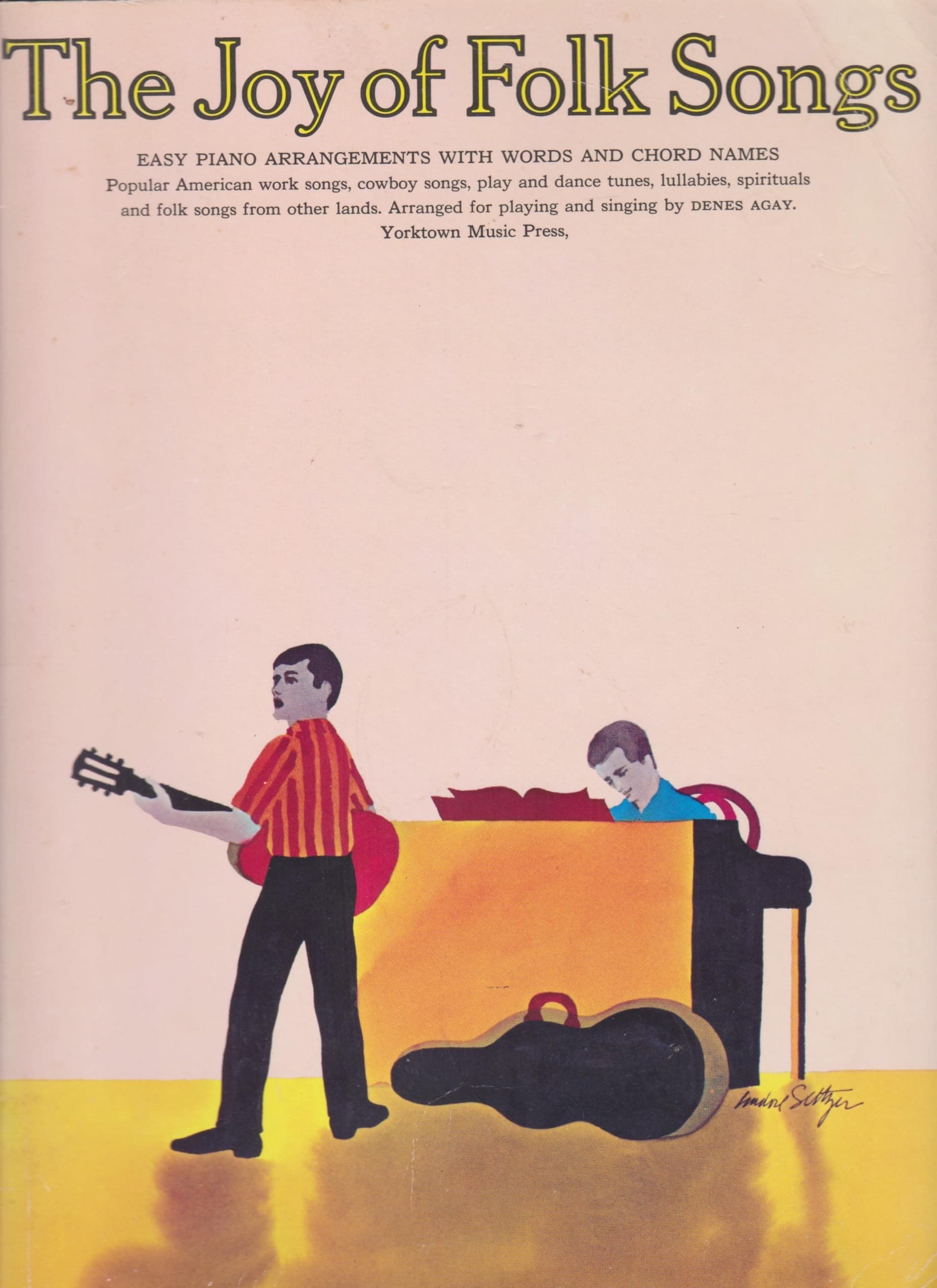 The Joy of Folk Songs: Easy Piano Arrangements with Words and Chord Names (The Joy Books) [Paperback] Denes Agay by null