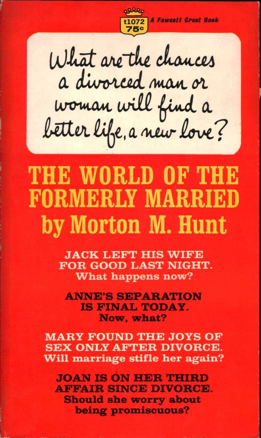The world of the formerly married, Hunt, Morton M by null