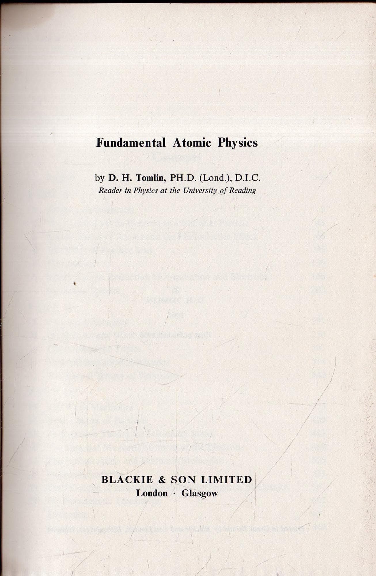ATOMIC PHYSICS (Sixth Edition) [Hardcover] Born, Max and Photos and Drawings by null