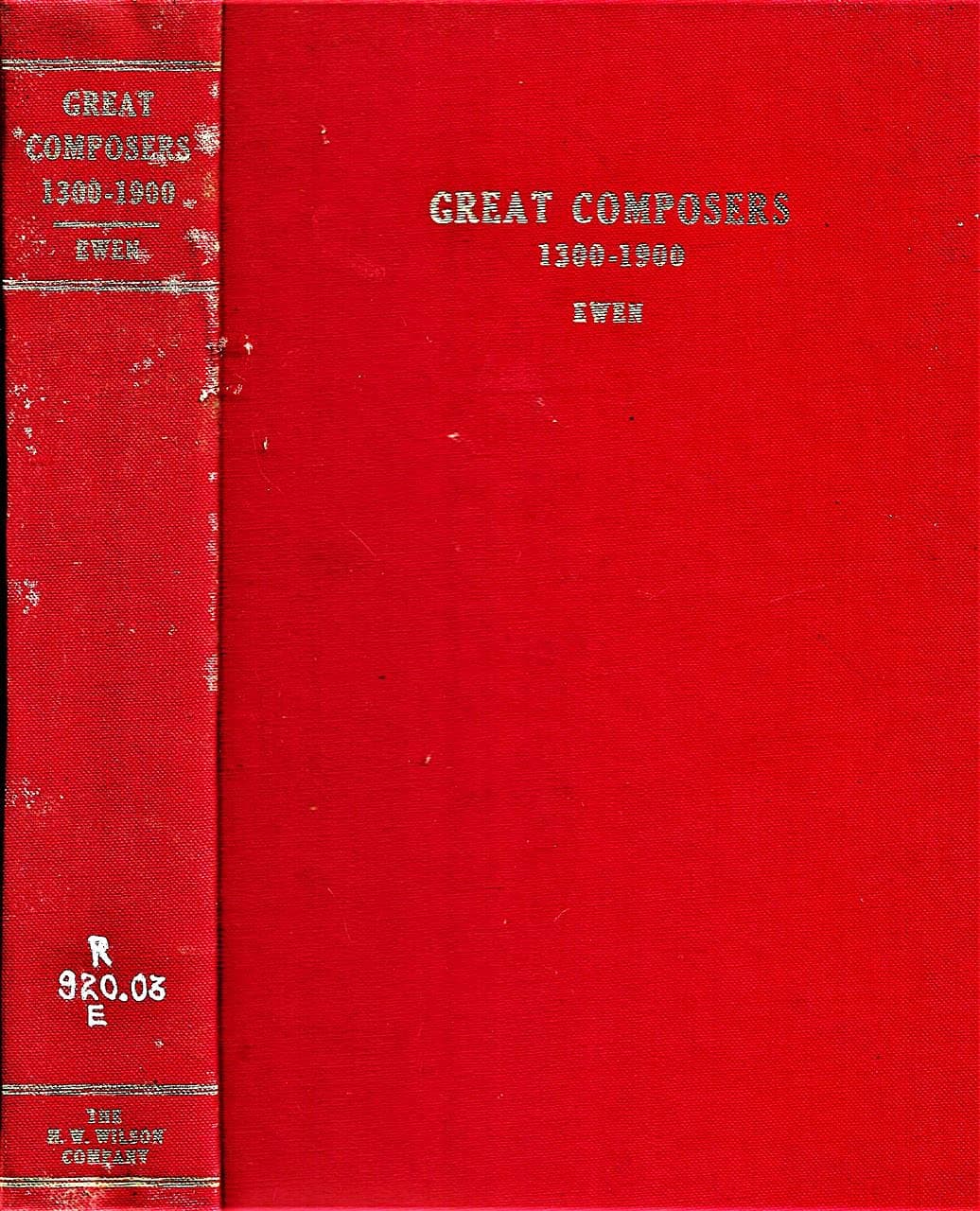 Great Composers: 1300-1900 Ewen, David by null