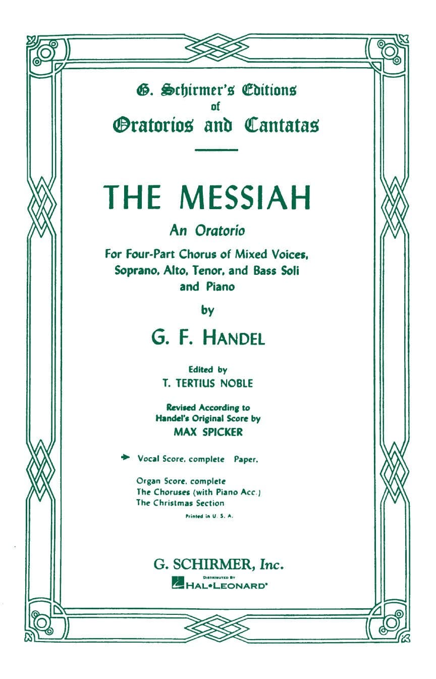 The Messiah: An Oratorio for Four-Part Chorus of Mixed Voices, Soprano, Alto, Tenor, and Bass Soli and Piano thumbnail 2