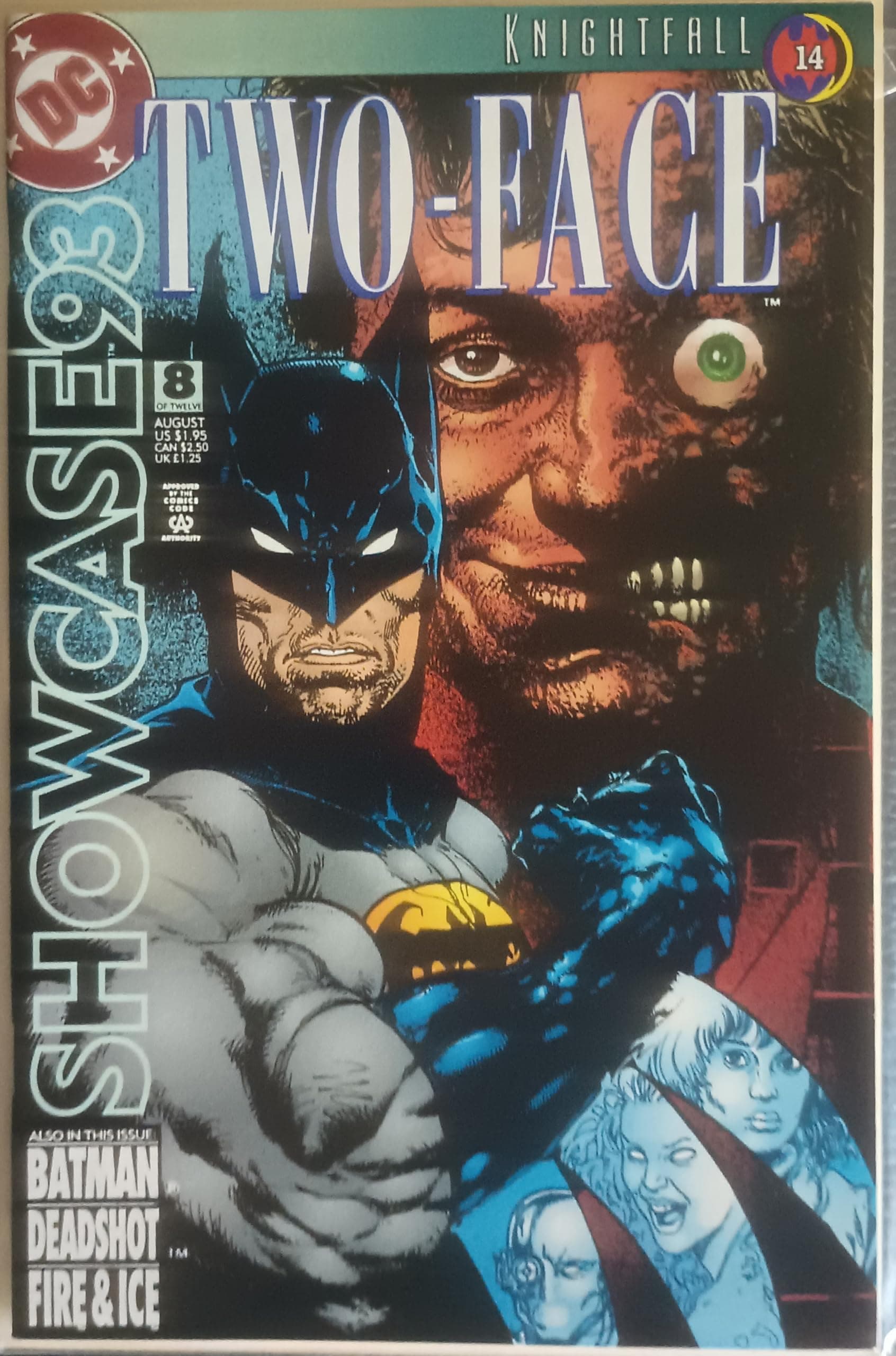 BATMAN " TWO -FACE " KNIGHTFALL SERIES # 14 (SHOWCASE 93, 8 OF 12) [Comic] Doug Moench and Klaus Janson by null