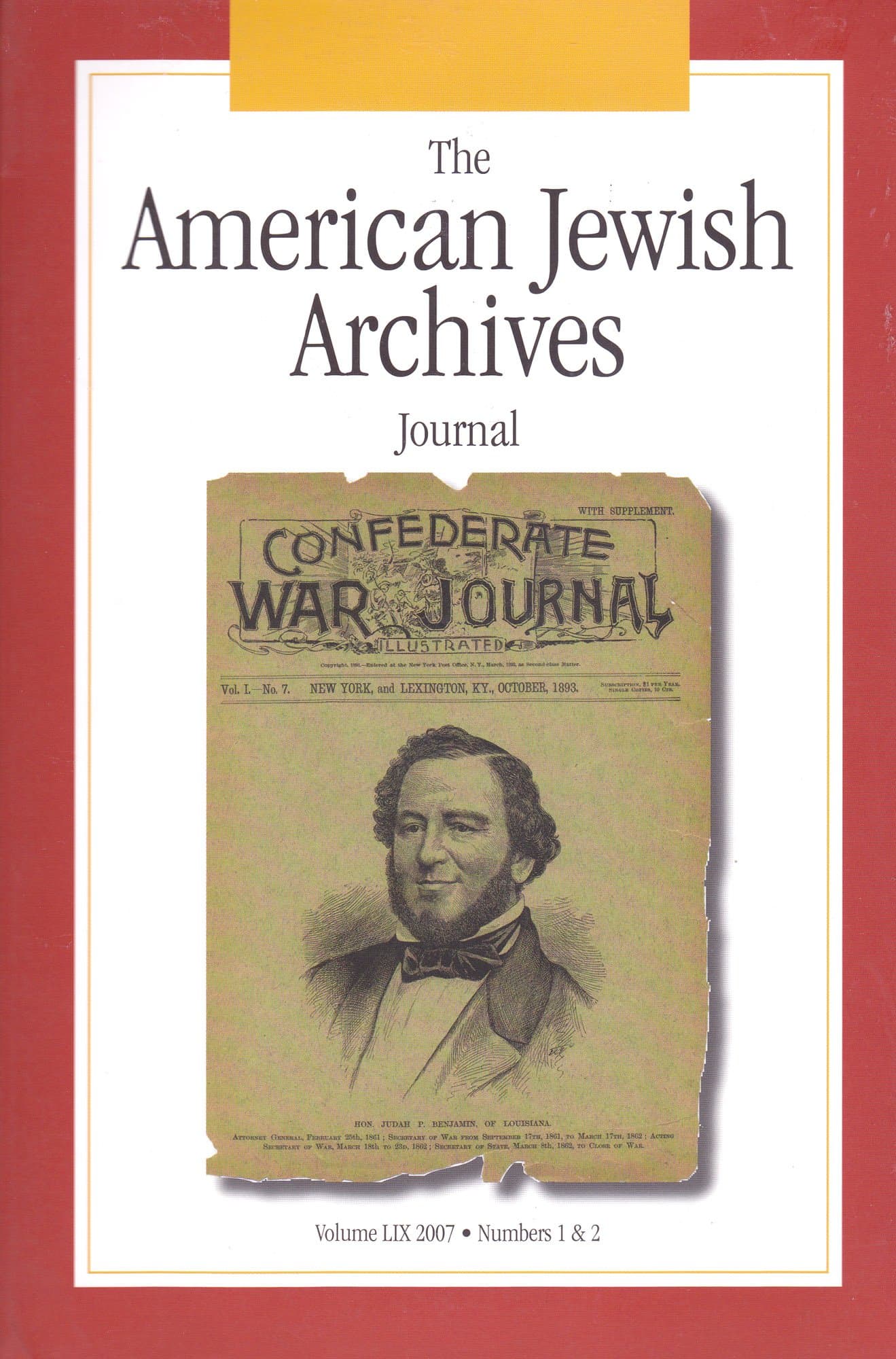 The American Jewish Archives Journal: A Journal Devoted to the Preservation and Study of the American Jewish Experience Volume LIX 2007 Numbers 1 & 2 (LIX) [Paperback] Gary P. Zola by null