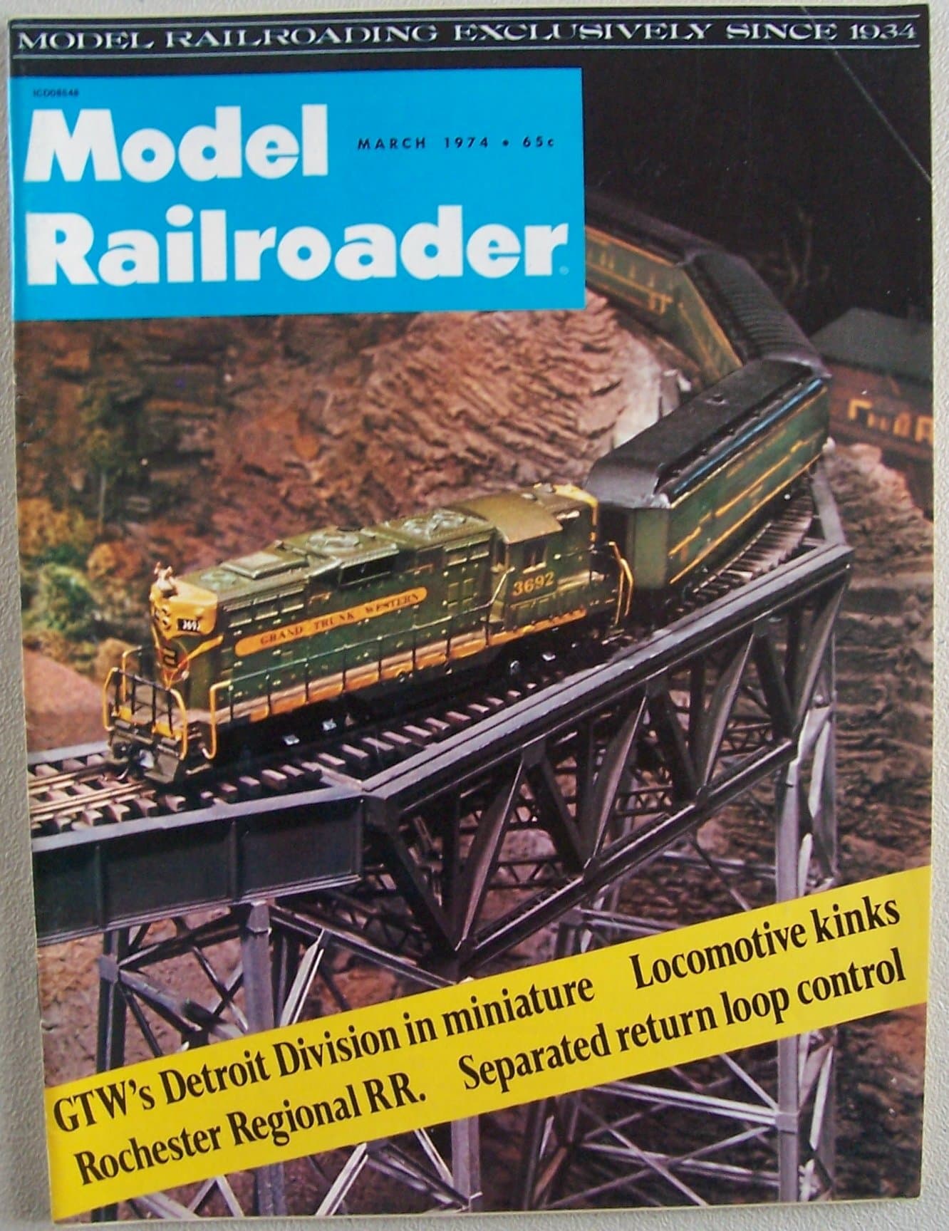 Model Railroader [ March 1974, Vol. 41 No. 3 ] Model Railroading exclusively since 1934 (GTW's Detroit Division in miniature, Locomotive kinks) [Single Issue Magazine] Linn H. Westcott