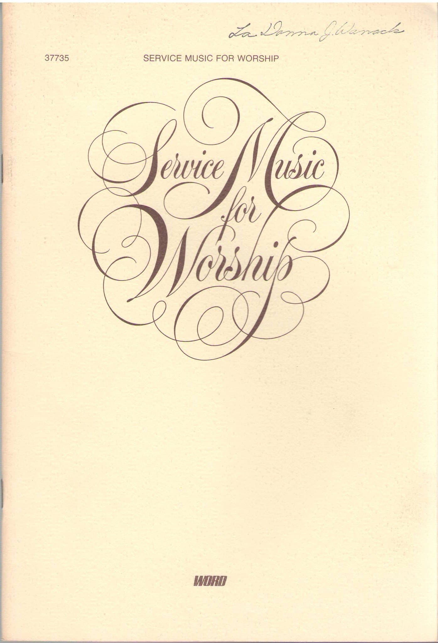 Service Music for Worship [Staple Bound] Inc. Word Music by null