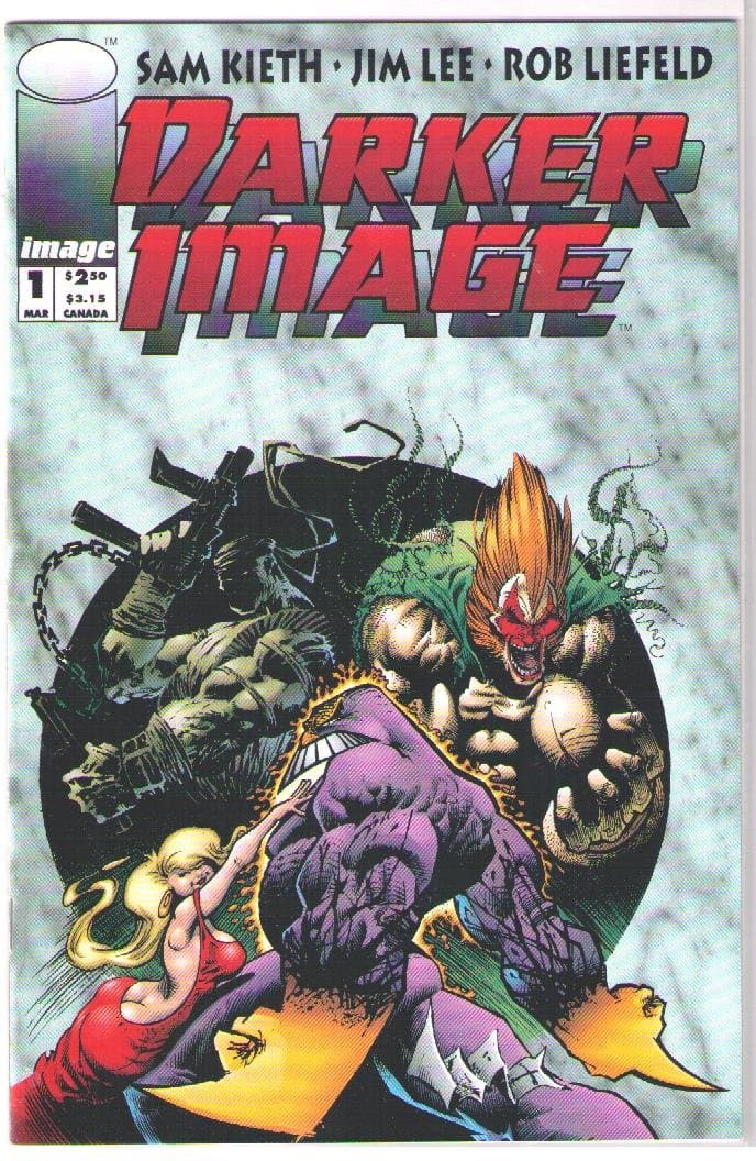 Darker Image # 1 March, 1993 [Comic] Jim Lee; Sam Kieth; William Messner-Loebs; Rob Liefeld; Brandon Choi; Olyoptics; Byron Talman; Joe Chiodo; Wendy Fouts and Deborah Marvin