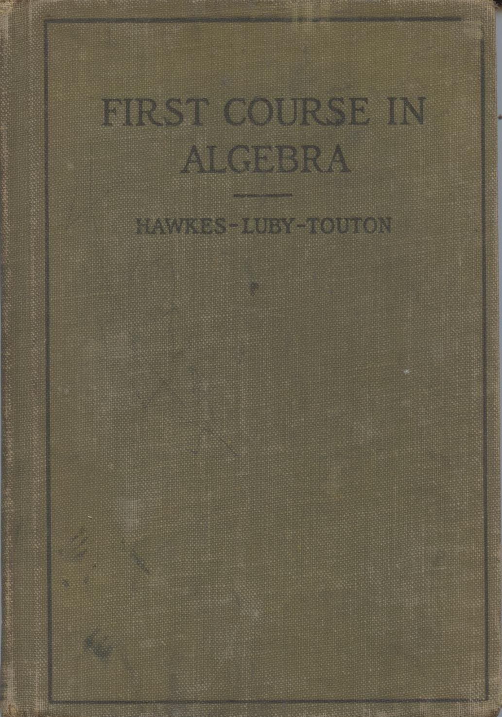 Answer book to first course in algebra [Unknown Binding] Hawkes, Herbert E by null