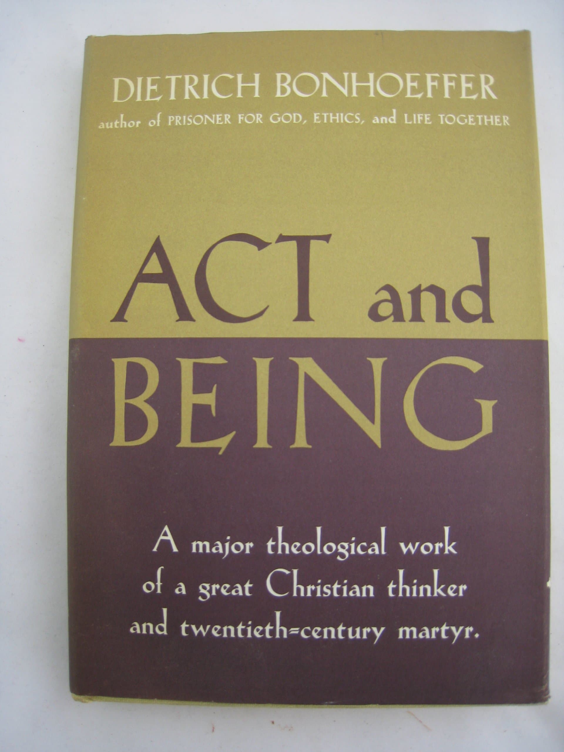 Act and being by Bonhoeffer, Dietrich