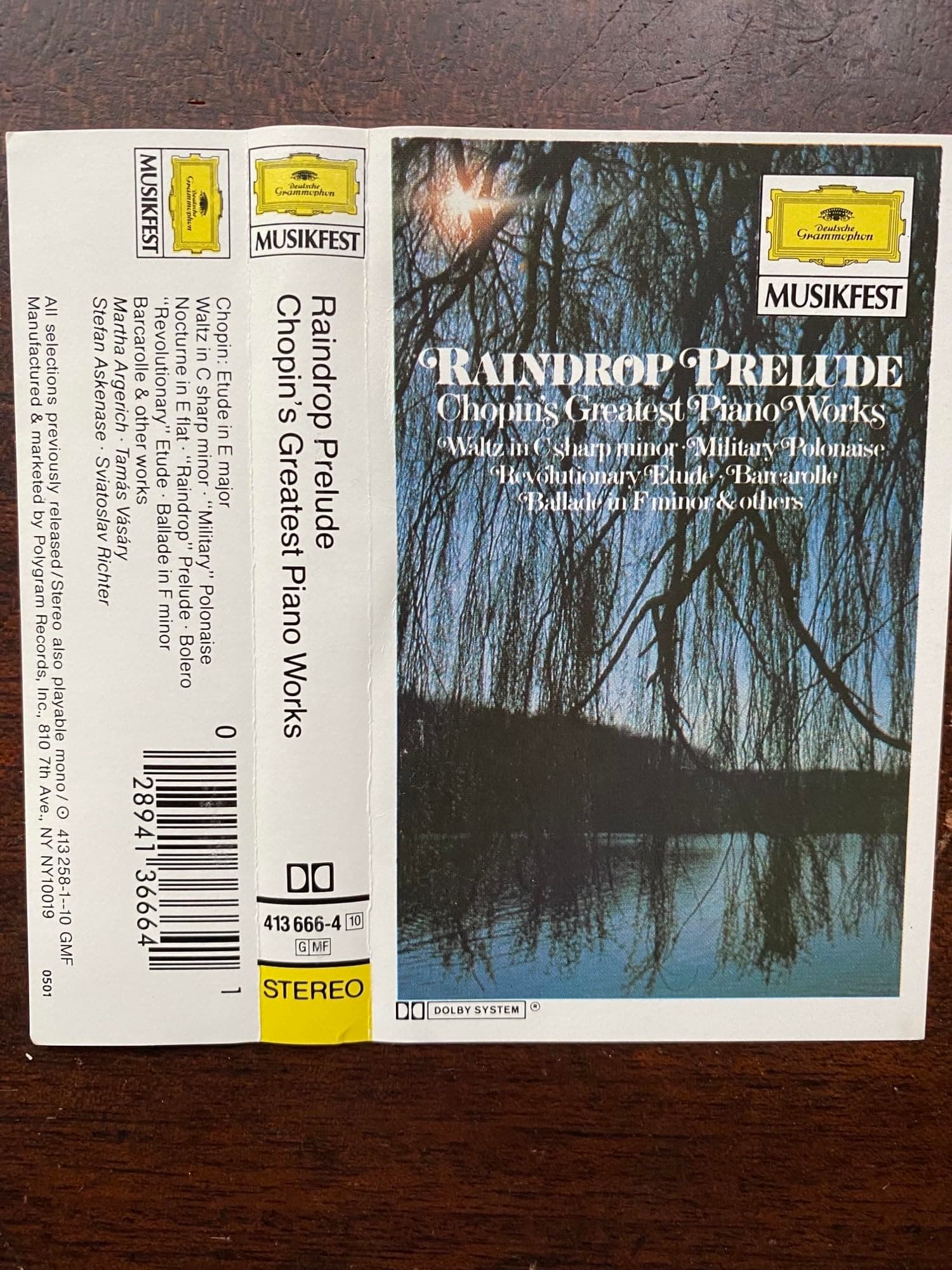 Chopin: Raindrop Prelude [Audio Cassette] Various