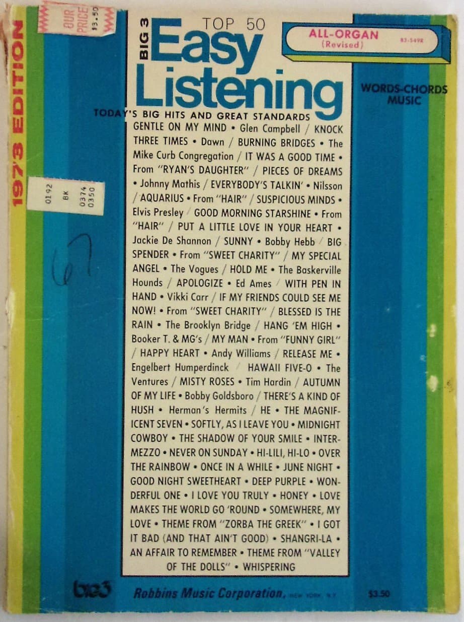 Big 3 Top 50 Easy Listening 1971 All-Organ [Paperback] Russ Taylor by null