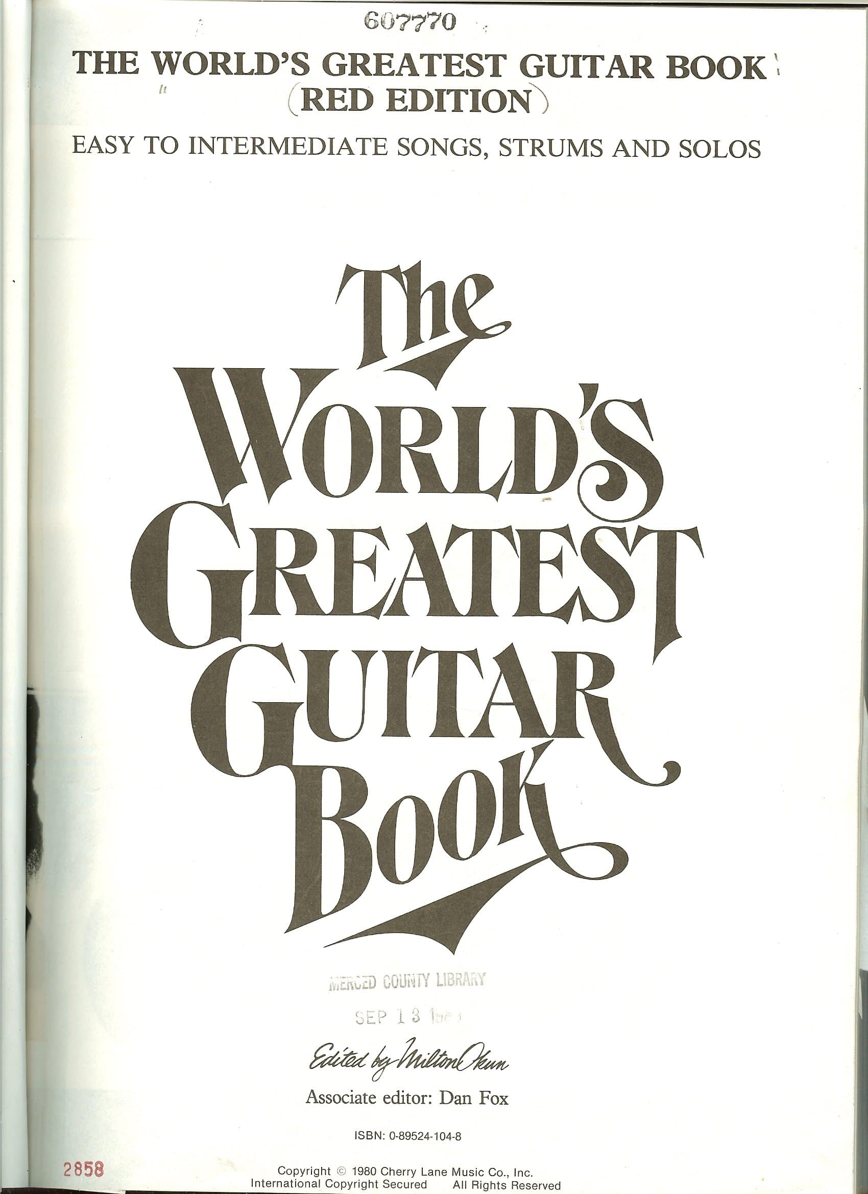 Worlds Greatest Guitar Book (Red Edition) [Paperback] Okun, Milton by null