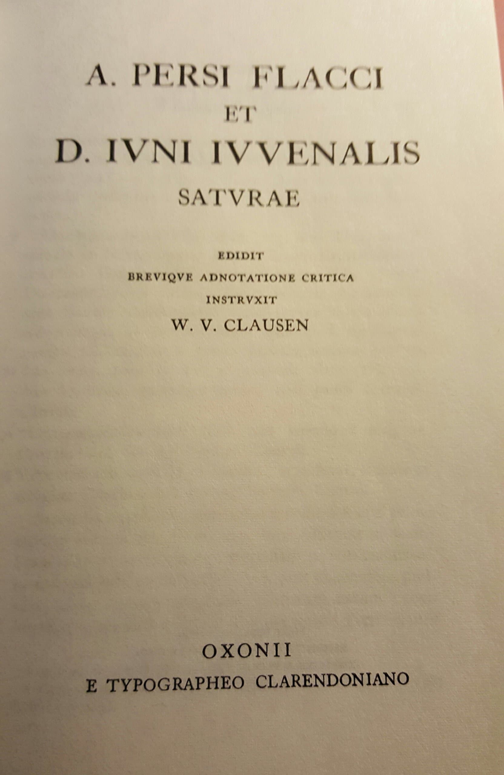 Satvrae [Hardcover] A.PERSI FLACCI et D. IVNI IVVENALIS by null