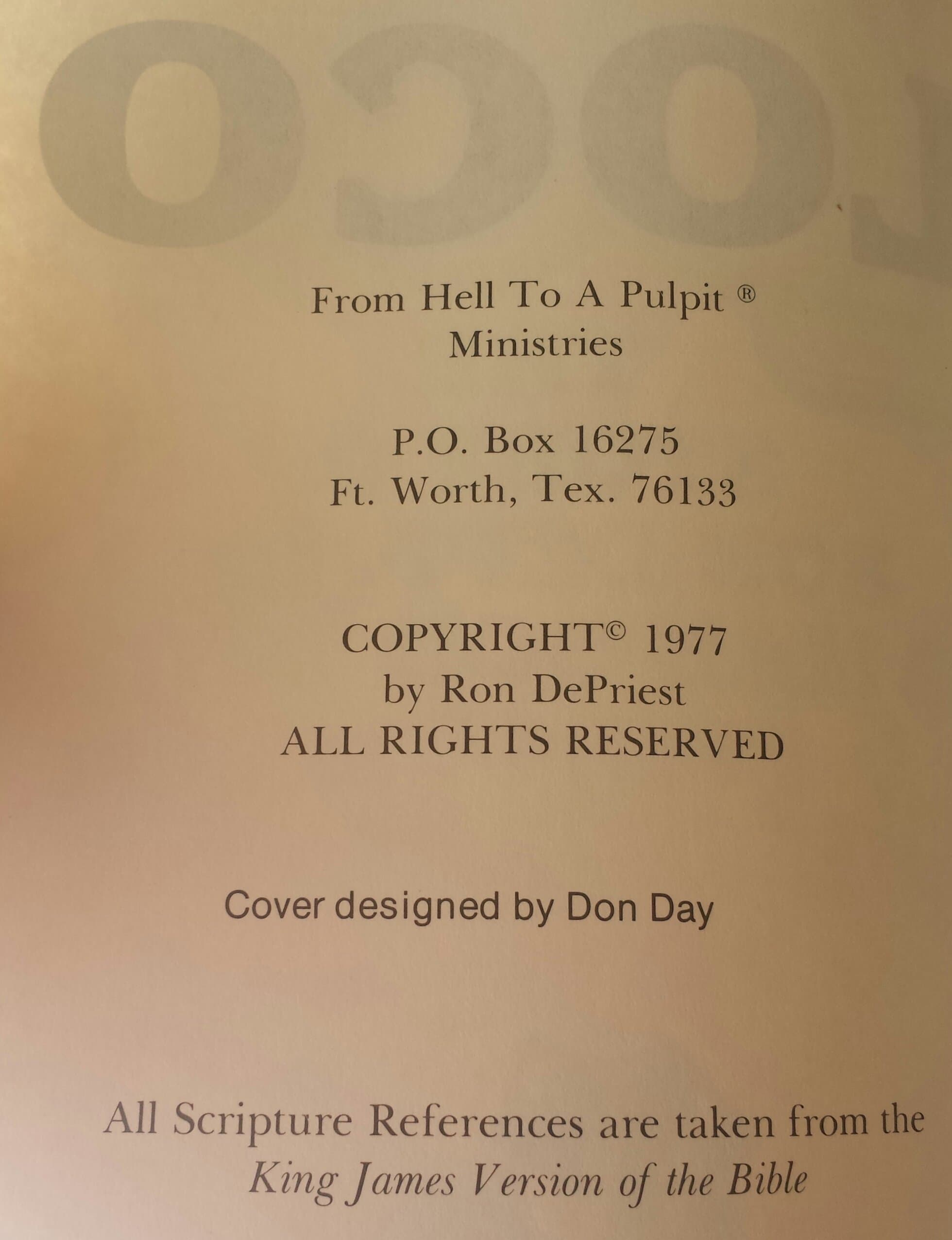 Loco: The Story of a Man God Took From Hell to a Pulpit [Paperback] Depriest, Ron by null