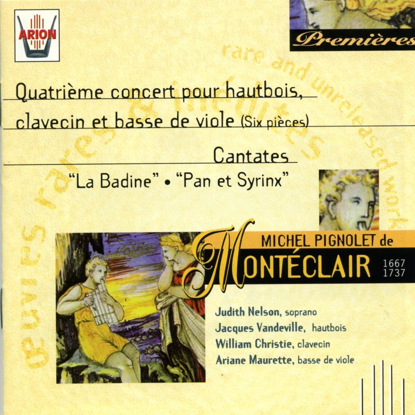 Cantates [Audio CD] MONTECLAIR,M. P.