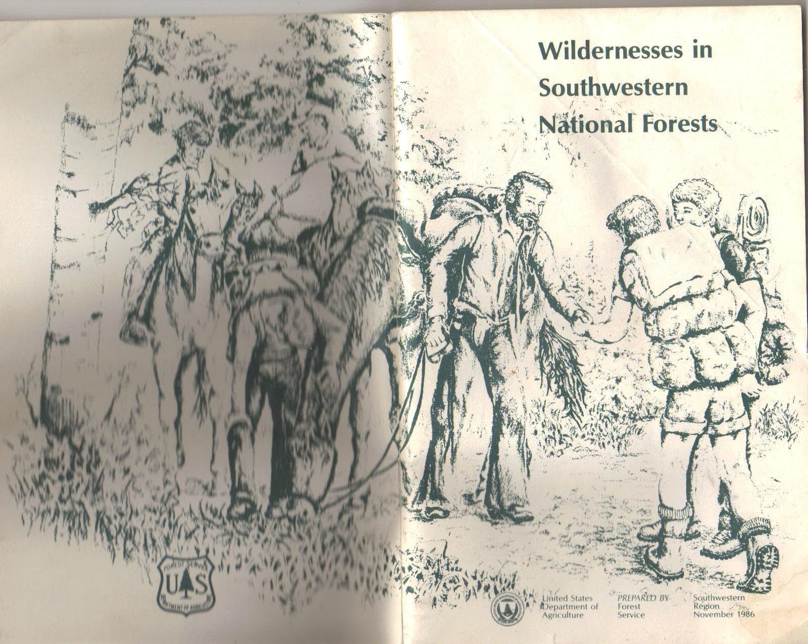 Wildernesses in Southwestern National Forests [Pamphlet] Forest Service by null