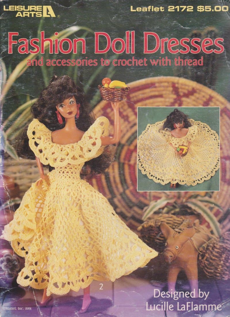 Fashion Doll Dresses and Accessories to Crochet with Thread, Leaflet 2172 [Paperback] LaFlamme, Lucille by null
