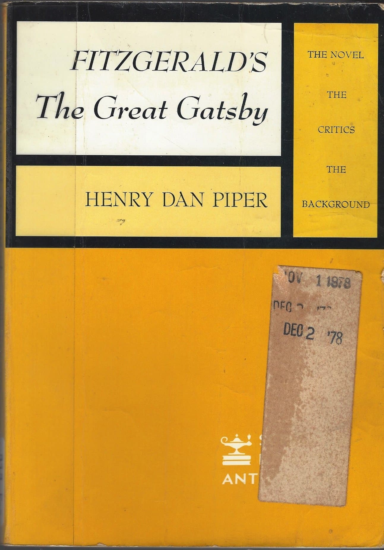 Fitzgerald's the Great Gatsby Henry Dan Piper by null