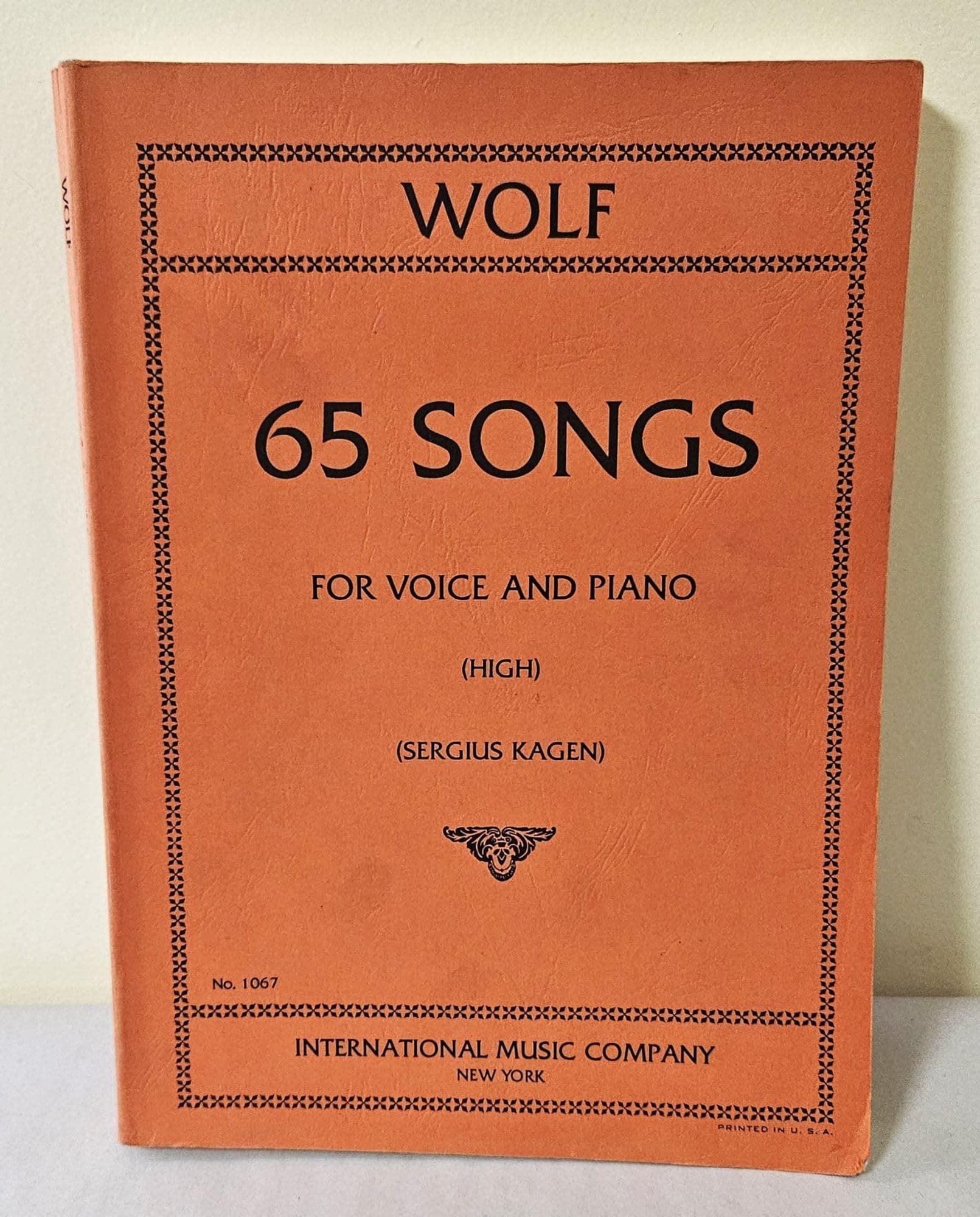 Wolf: 65 Songs for Voice and Piano (Sergius Kagen) (High) (1067) by Hugo Wolf
