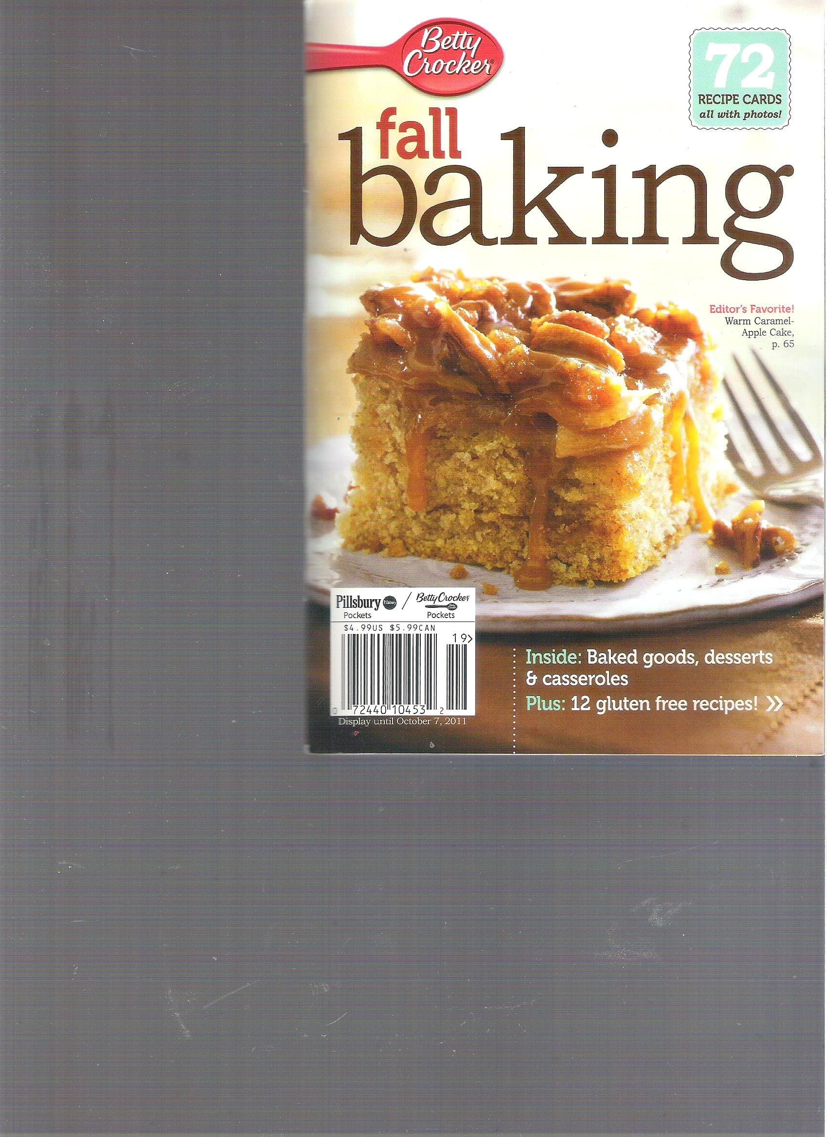 Betty Crocker Fall Baking Magazine (72 recipe cards all with photos, 2011) [Unknown Binding] Various by null