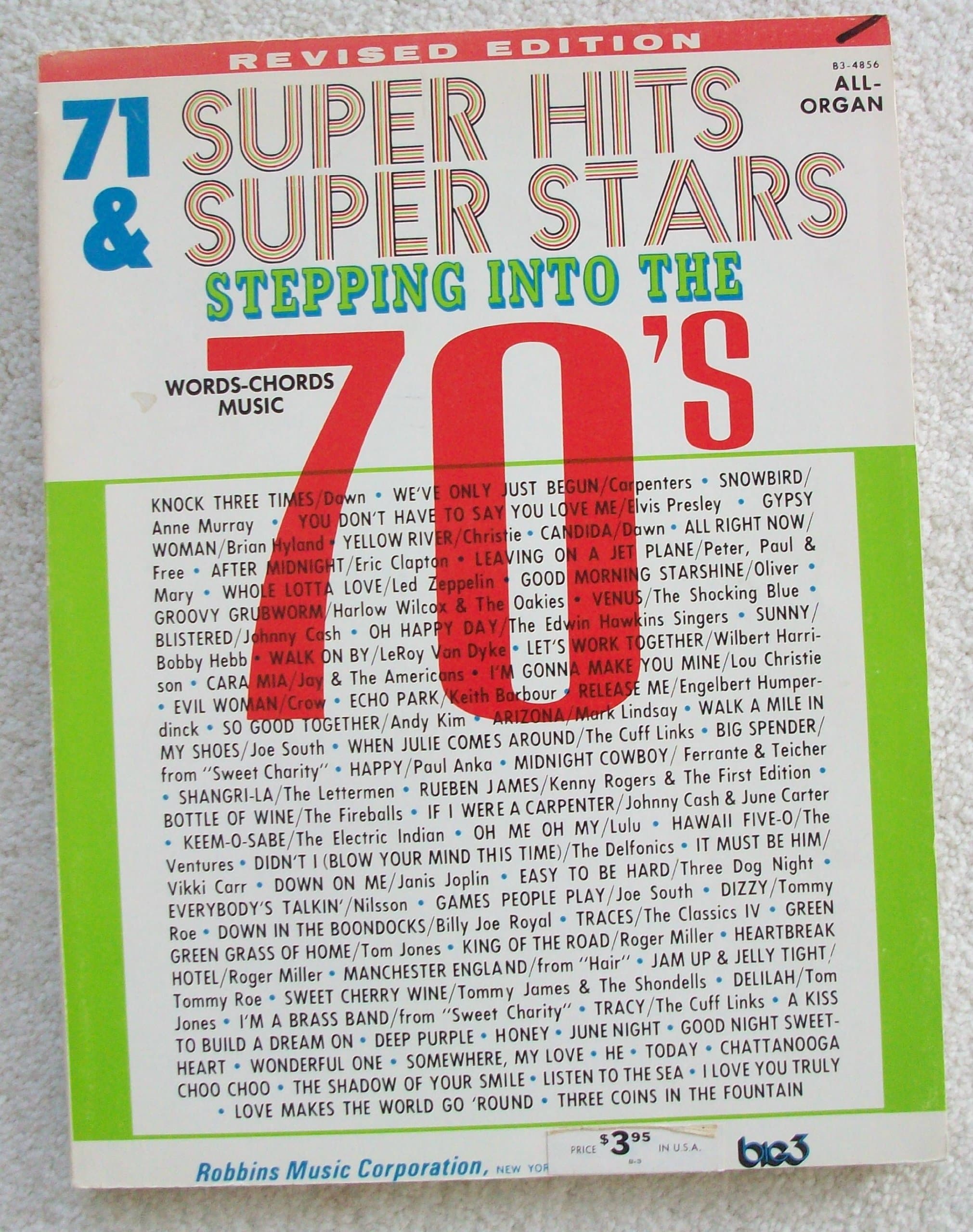 71 SUPER HITS & SUPER STARS * 71 SUPER HITS & SUPER STARS * ALL ORGAN [Paperback] RUSS TAYLOR. by null