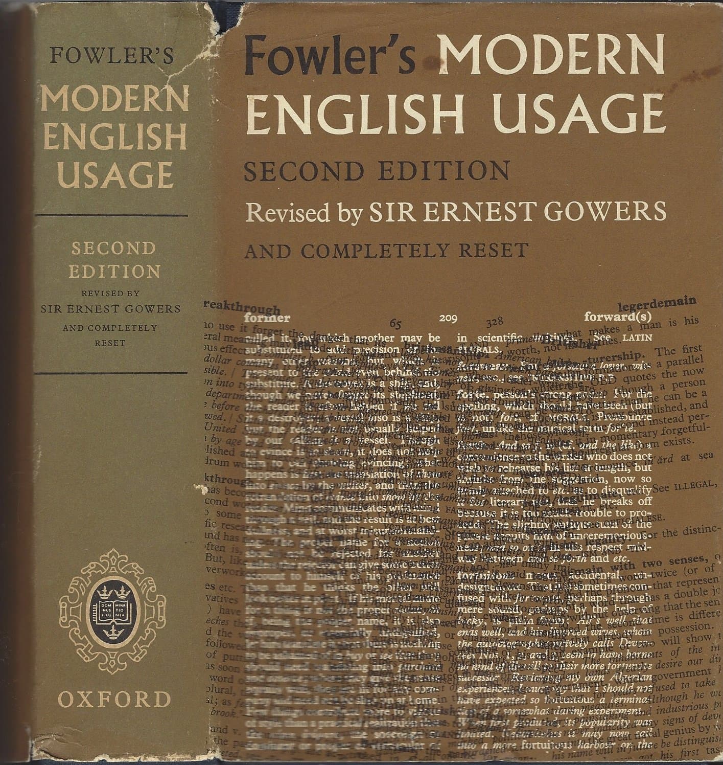 Fowler's Modern English Usage Second Edition Revised by [Hardcover] H.W. Fowler and Sir Ernest Gowers by null