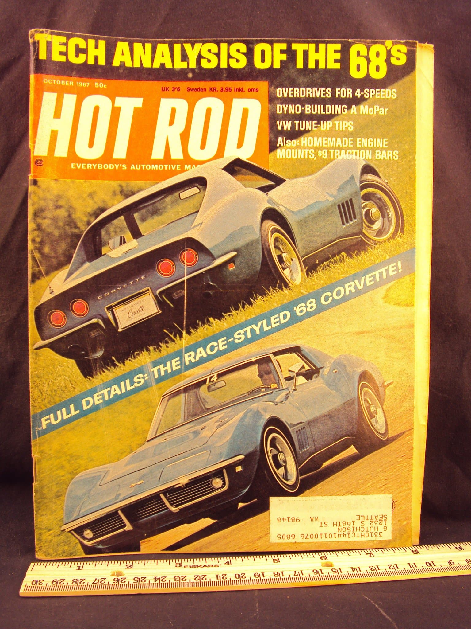 1967 67 OCT October HOT ROD Magazine, Volume 20 Number # 10 [Single Issue Magazine] Petersen Publishing Co. by null