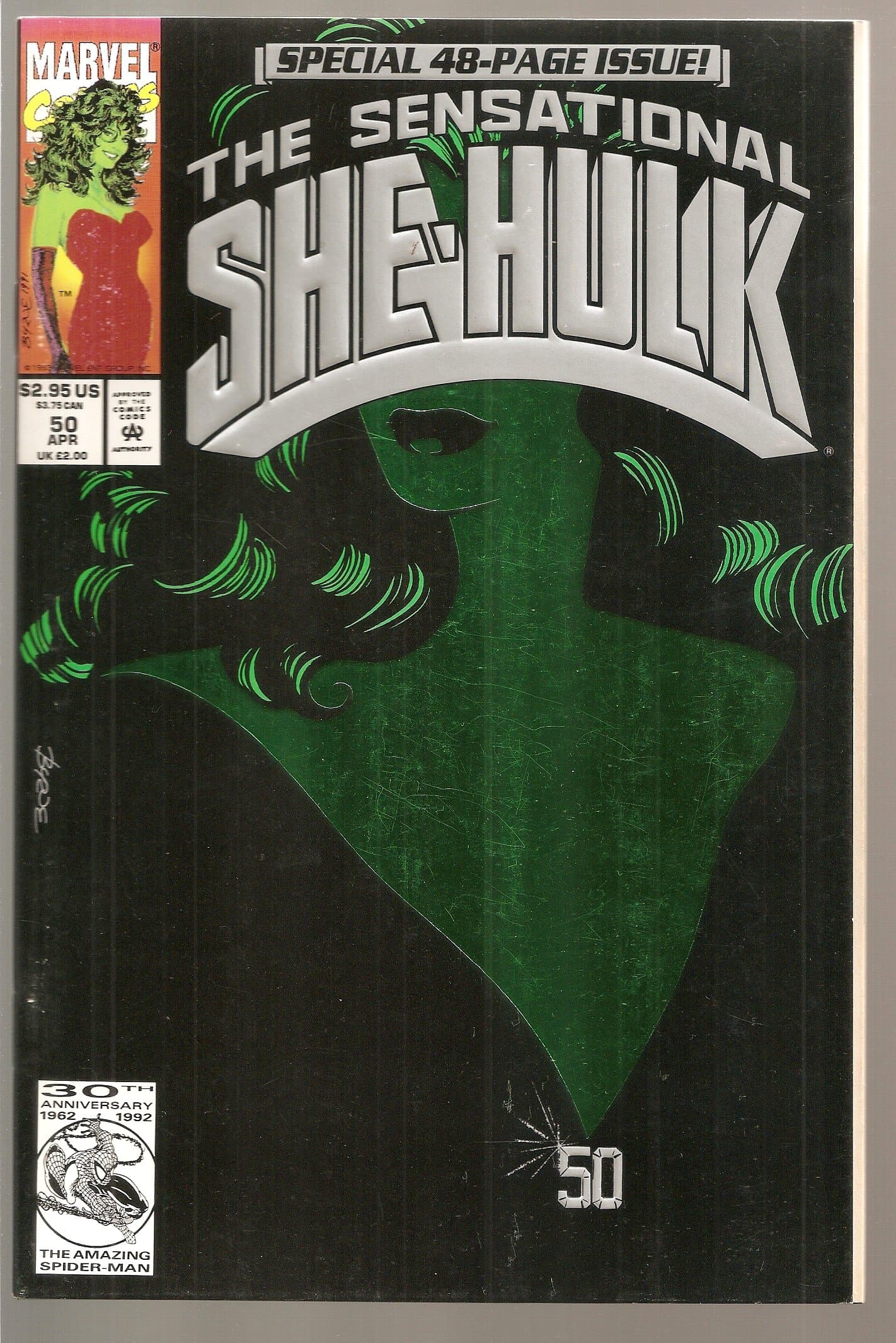 The Sensational She-Hulk #50 (He's Dead?!, Volume 2) [Comic] Foil Cover Special 48 Pages by null