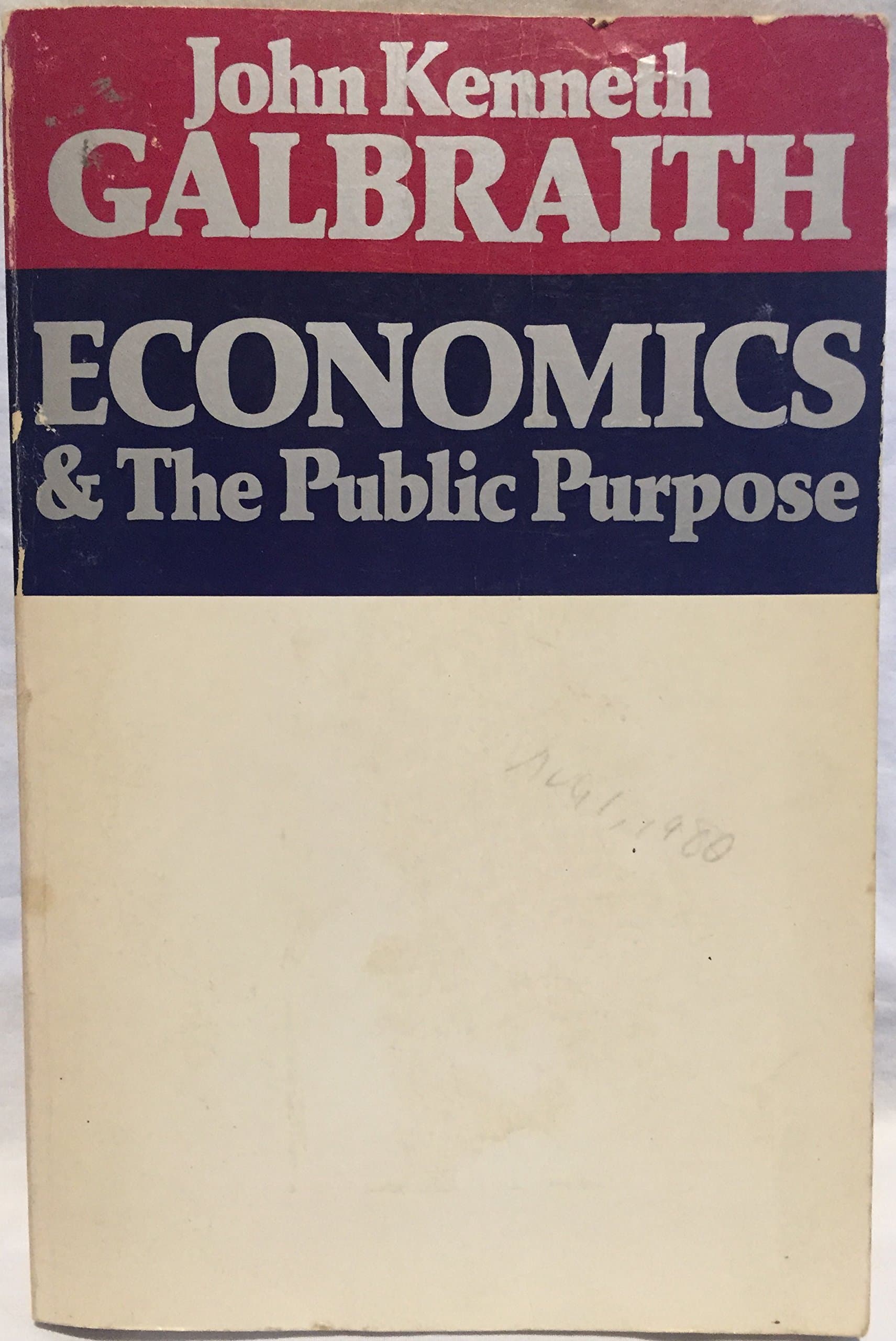 Economics and the Public Purpose Galbraith, John Kenneth by null